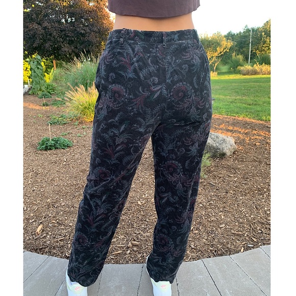 womens Crazy Horse (Liz Claiborne) narrow-wale, straight leg, paisley corduroy - Picture 3 of 7